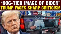 Donald Trump slammed for sharing video with image of Joe Biden Tied up | Oneindia