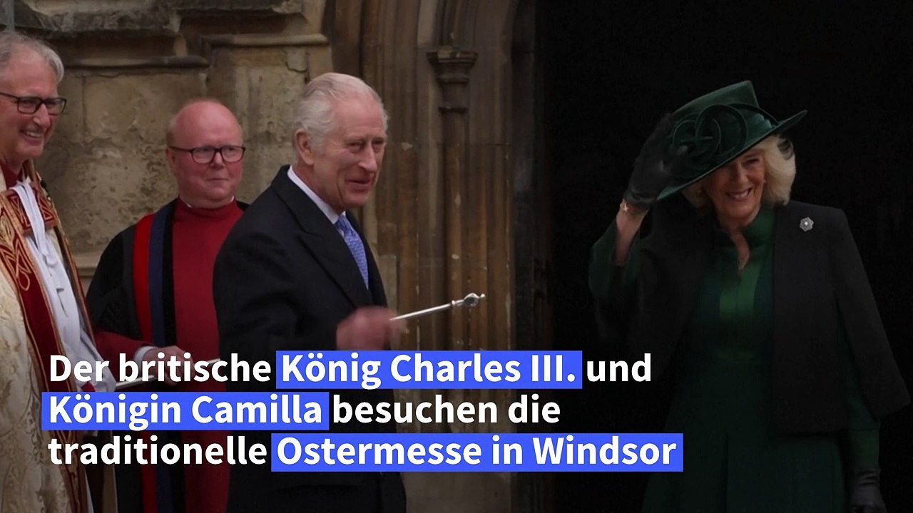 Britischer König Charles besucht Ostergottesdienst