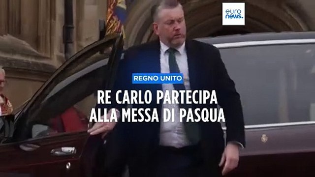 Regno Unito: re Carlo appare in pubblico per la messa di Pasqua, assenti William e Kate
