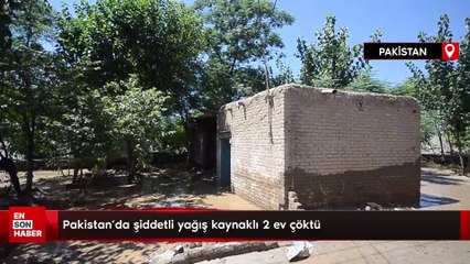Pakistan’da şiddetli yağış kaynaklı 2 ev çöktü