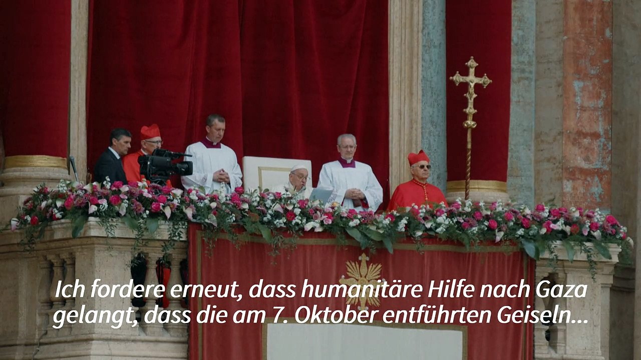 Osterbotschaft: Papst fordert Waffenstillstand im Nahen Osten