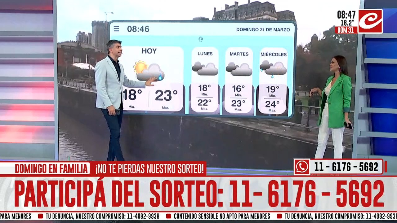 Pronóstico del domingo