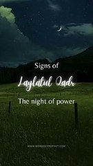 Signs of Laylatul Qadr (The Night of Power)
