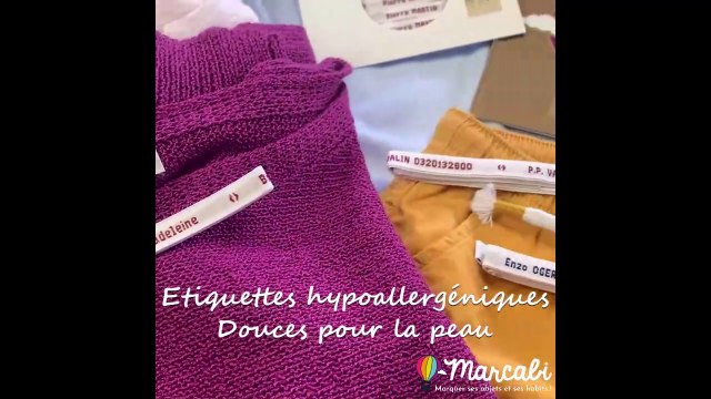 Coudre des etiquettes vetements nom tissé Marcabi