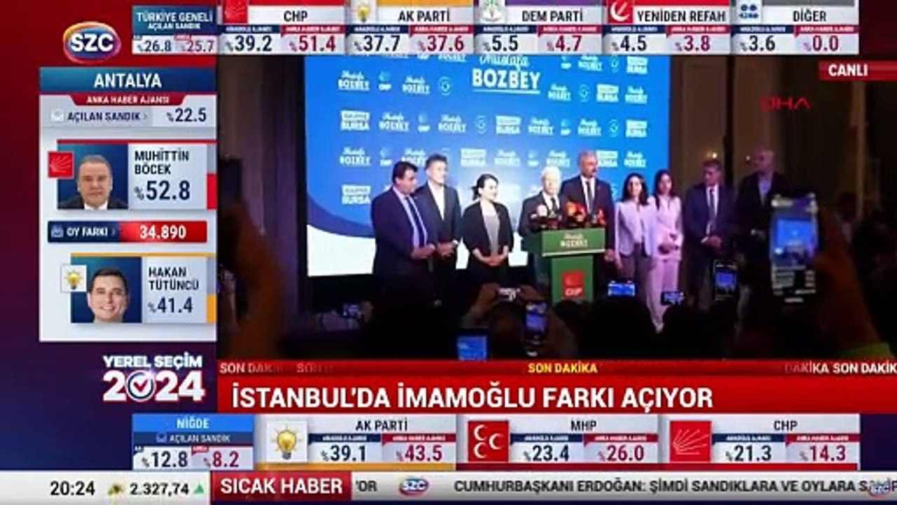 CHP Bursa adayı Bozbey: 15 puan farkla öndeyiz