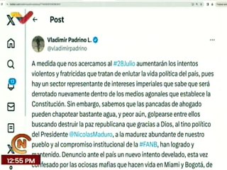 G/J Padrino López: A medida que nos acercamos al 28J aumentarán los intentos violentos y fratricidas