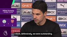 Arteta 'astounded' by Arsenal's defensive display against City