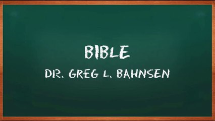 BIBLE — Featuring the voice of Greg L. Bahnsen