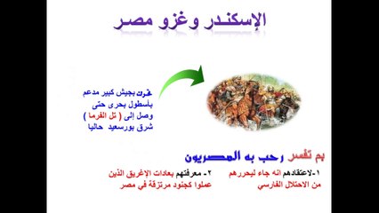 الاسكندر الاكبر الصف الاول الاعدادى