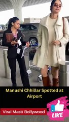 Manushi Chhillar Spotted at Airport
