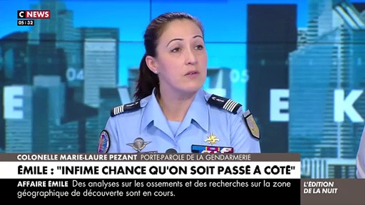 Emile - Regardez la porte-parole de la Gendarmerie Nationale qui évoque, sur CNews, les différentes hypothèses après la découverte du crâne