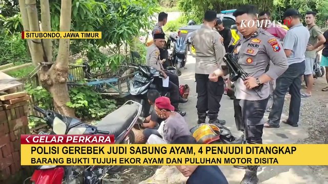 Judi Sabung Ayam Digerebek! Polisi Sita Barang Bukti 7 Ayam dan Puluhan Motor