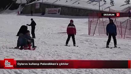 Oylarını kullanıp Palandöken'e çıktılar