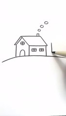 How to draw simple house | House drawing