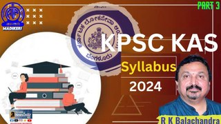 YUVAVANI | MARGADARSHI | K P S C RECRUITMENT 2024-Syllabus | R K BALACHANDRA | PART 3