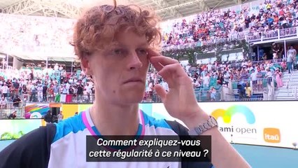 Miami - Sinner savoure "le moment présent" après sa victoire