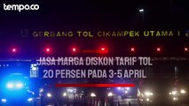 Urai Puncak Mudik, Jasa Marga Diskon Tarif Tol 20 Persen pada 3-5 April