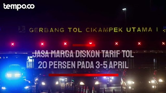 Urai Puncak Mudik, Jasa Marga Diskon Tarif Tol 20 Persen pada 3-5 April