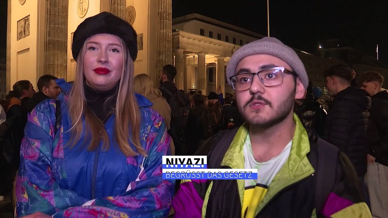 Großes 'Ankiffen' am Brandenburger Tor