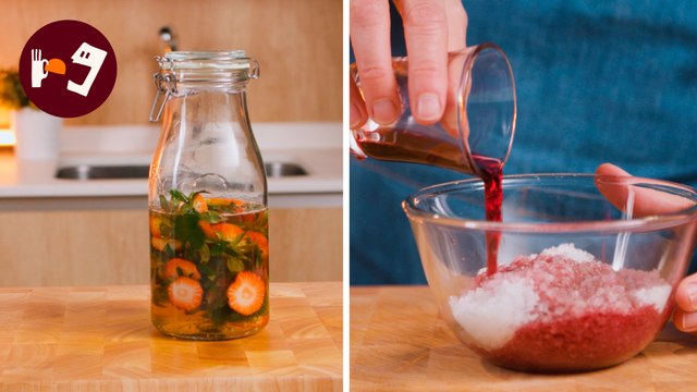 Vinagre de fresa y Sal de vino tinto Trucos de aprovechamiento