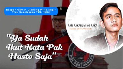 Kata Hasto Tentang Gibran Yang Mirip Supir Truk Pelaku Penabrakan di Gerbang TOL HALIM