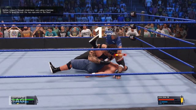 WWE 2K23 - UNDERTAKER VS. JOHN CENA (XBOX ONE) NO COMMENTARY - SERGIO GAMER