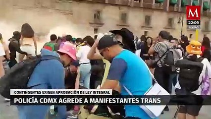 Manifestación LGBTQ+ en el Senado en el día de la visibilidad trans