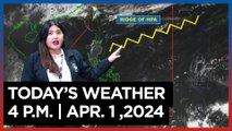 Today's Weather, 4 P.M. | Apr. 1, 2024