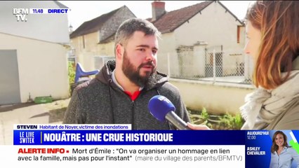 "Il n'y avait plus rien à faire": un habitant de Nouâtre déplore des dégâts après une crue historique