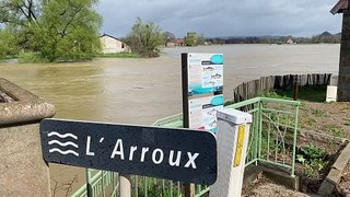 Autun : Crue de l'Arroux le 1er avril 2024