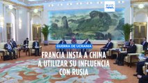 Francia insta a China a utilizar su influencia con Rusia para promover la paz en Ucrania