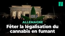 À Berlin, pour fêter la légalisation partielle du cannabis, des milliers de fumeurs réunis porte de Brandebourg