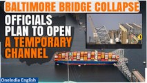 Baltimore bridge collapse: Authorities to open temporary channel, cleanup efforts continue| Oneindia