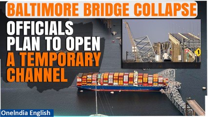 Baltimore bridge collapse: Authorities to open temporary channel, cleanup efforts continue| Oneindia