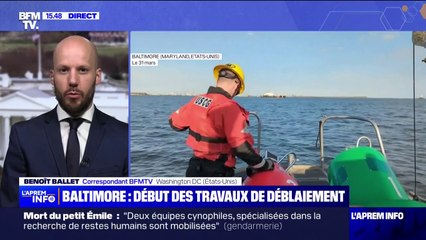Les opérations de déblaiement du pont de Baltimore sont en cours