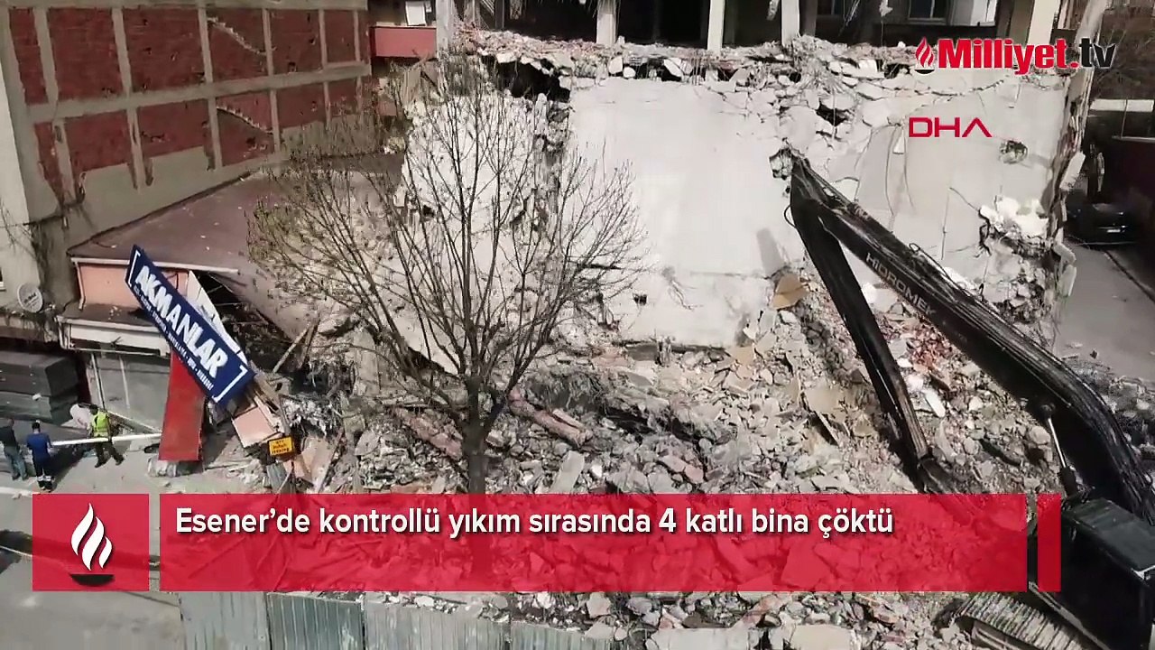 Esenler'de faciadan dönüldü! Kontrollü yıkım sırasında bina çöktü