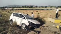A company owner and DGM died, the driver seriously injured on Delhi-Mu