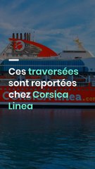 Ces traversées sont reportées chez Corsica Linea