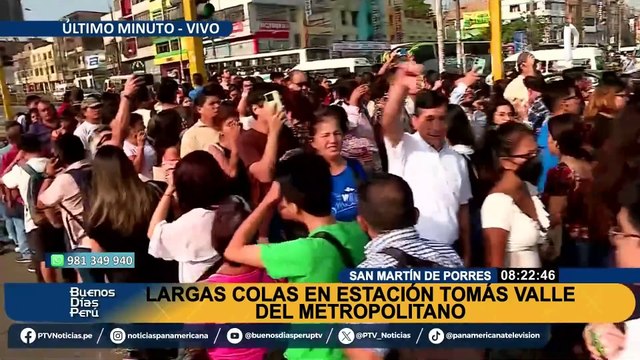 Caos en estación Tomás Valle: interrupción del servicio del Metropolitano genera largas colas