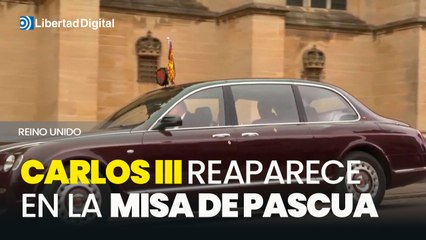 Carlos III reaparece en la misa de Pascua