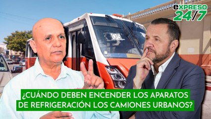¿Cuándo deben encender los aparatos de refrigeración los camiones urbanos?