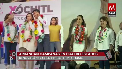Comienzan campañas a las gubernaturas en cuatro estados de la República