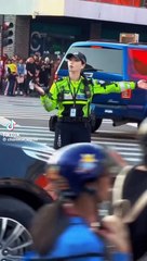 China a traffic police on the road wow what a amazing views