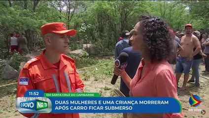 Duas mulheres e uma criança morrem após carro ficar submerso em Santa Cruz do Capibaribe