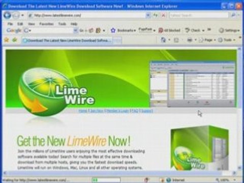Limewire Download for Windows XP Vista Mac Linux