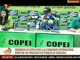 Partido COPEI pide a la comunidad internacional respetar los procesos democráticos en Venezuela