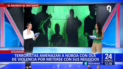 Crisis en Ecuador: terroristas amenazan a presidente  Noboa por meterse con sus 'negocios'