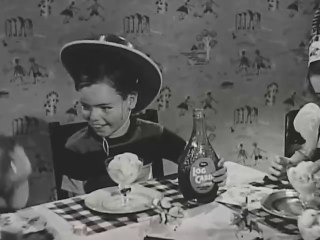 1950 - 1960s Log Cabin syrup child's birthday party