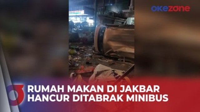 Minibus Tabrak Warung Makan di Jakarta Barat, 3 Orang Terluka