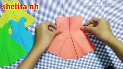 cara bikin origami gaun pesta